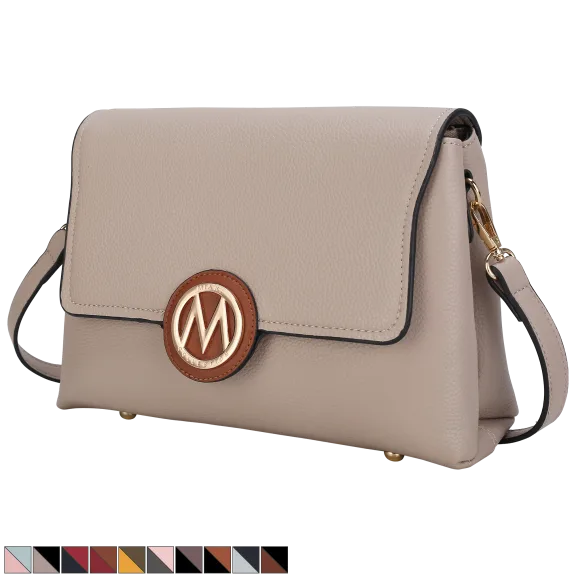 MKF Collection Johanna Multi Compartment Crossbody Bag by Mia K.