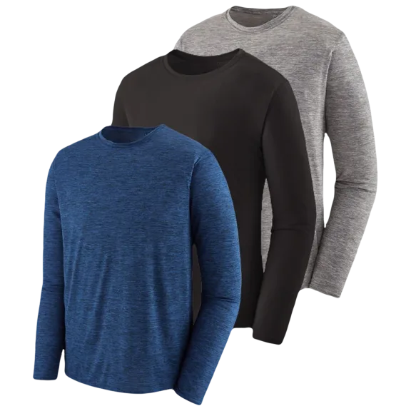 3-Pack: Men's Active Athletic Dry-Fit Long Sleeve Performance Shirts