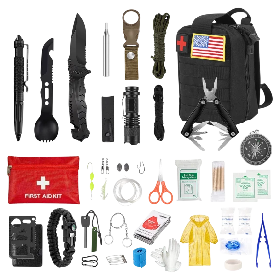 The Ultimate 47-Piece Emergency Survival Kit