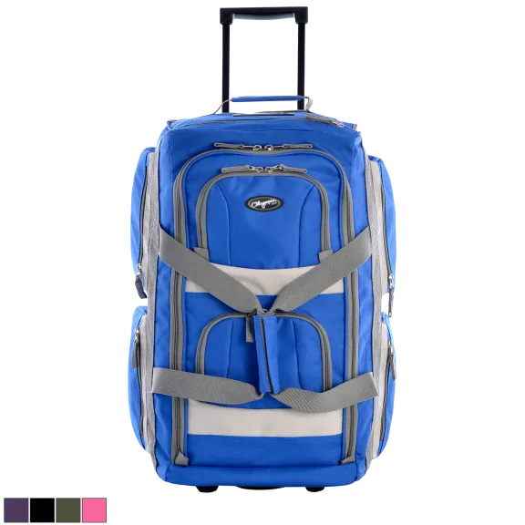Olympia USA 8-Pocket 22" Rolling Duffel Bag