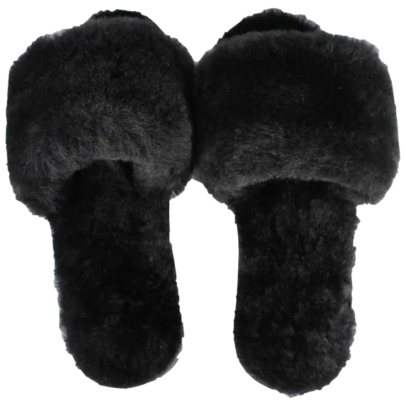 Kissables by MinxNY Genuine Shearling Fur Slides