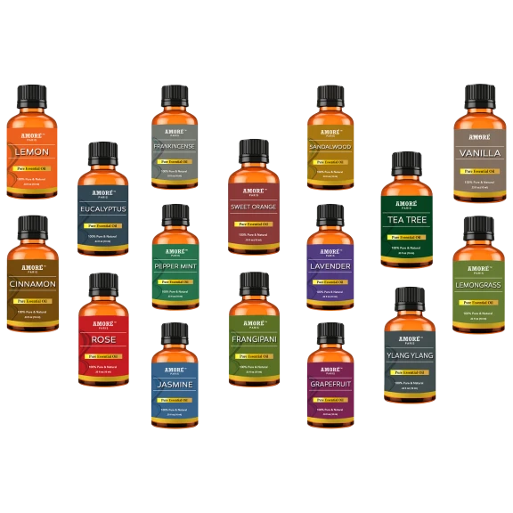 Amore Paris Aromatherapy 100% Pure Therapeutic 16-Piece Essential-Oils