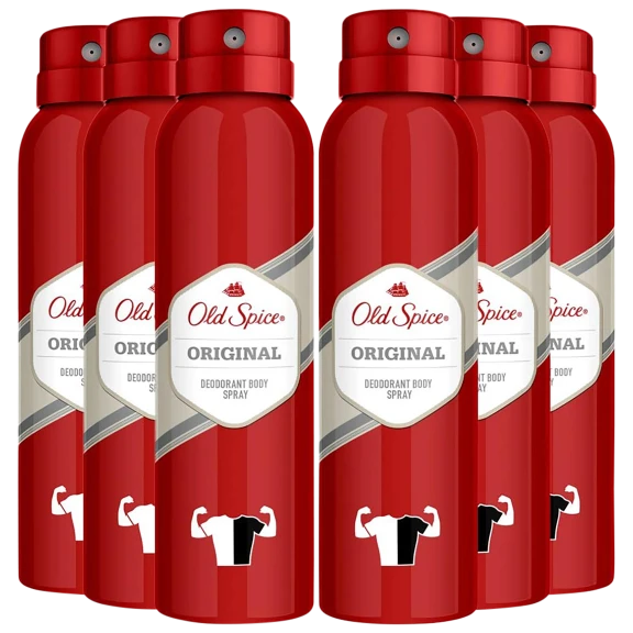 6-Pack: Old Spice Deodorant Body Spray, Original Scent, 5.1 oz each