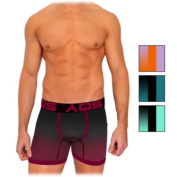 3-Pack: AQS Men's Ombre Boxers