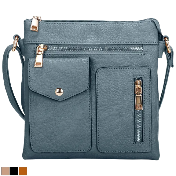La Terre Vegan Leather Crossbody Messenger Bag