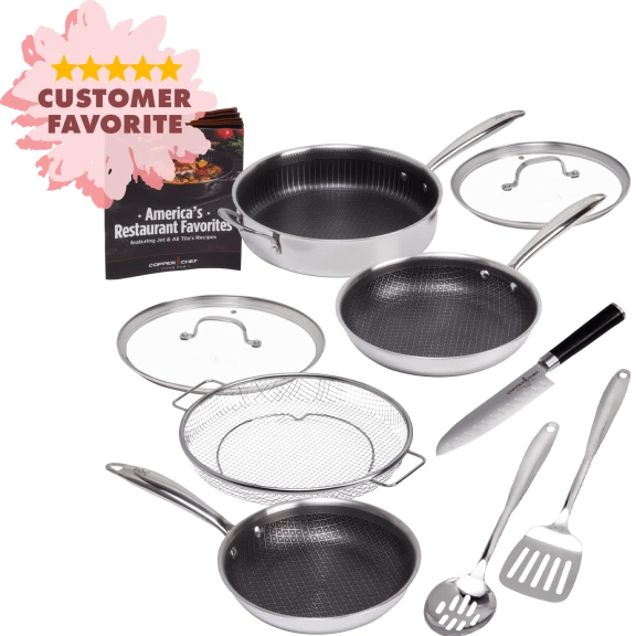 Copper Chef 3D Matrix Non-Stick Stainless Steel Cookware Set
