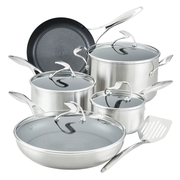 Circulon SteelShield 10-Piece Stainless Steel Nonstick Cookware Set