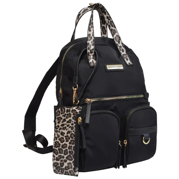 Adrienne Vittadini Top Handle Backpack with Triple Front Pocket