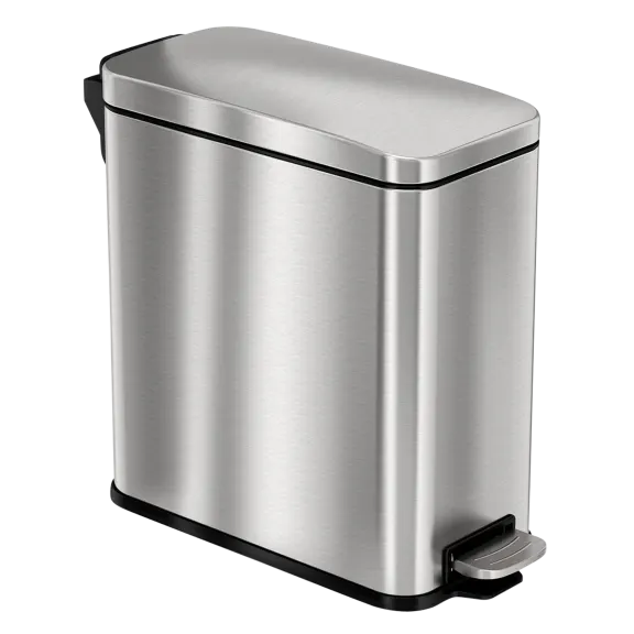 iTouchless SoftStep™ 3-Gallon Bathroom Step Trash Can w/ AbsorbX Odor Filter