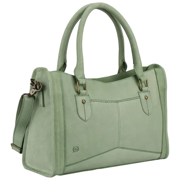 Born Genuine Leather Eva Satchel