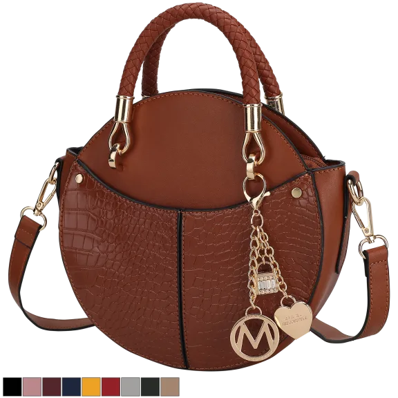 MKF Collection Nobella Croco Crossbody Handbag by Mia K.