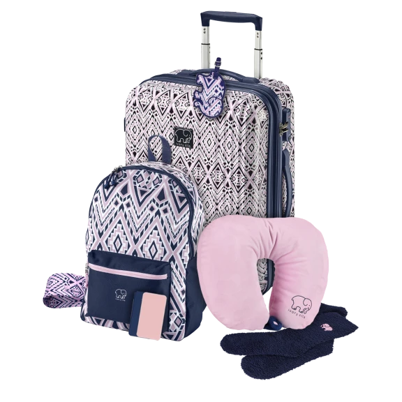 Ivory Ella by Conair 8-Piece Spinner Travel Set w/ 2 Mophie 8000mAh Power Banks
