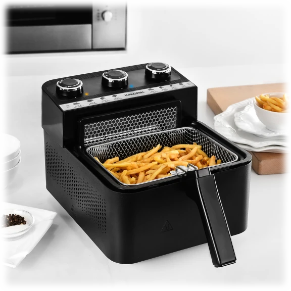 Kalorik 2-In-1 Air Fryer And Deep Fryer (Black)
