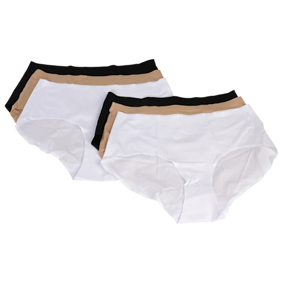 6-Pack: Rhonda Shear Invisible Edge Mid-Rise Briefs