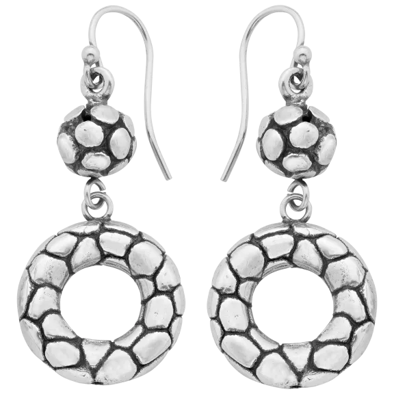 A&M .925 Sterling Silver Drop Hoops