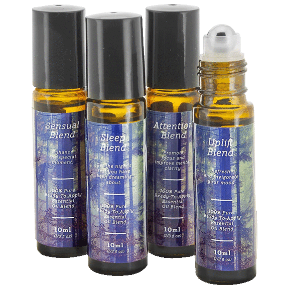 Sacred Life 4-Piece 10ml 100% Essential Oil Blends Roll-On Sets