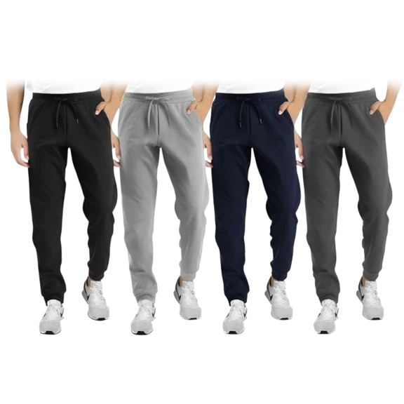 4-Pack: Nextex Apparel Men's French Terry Joggers