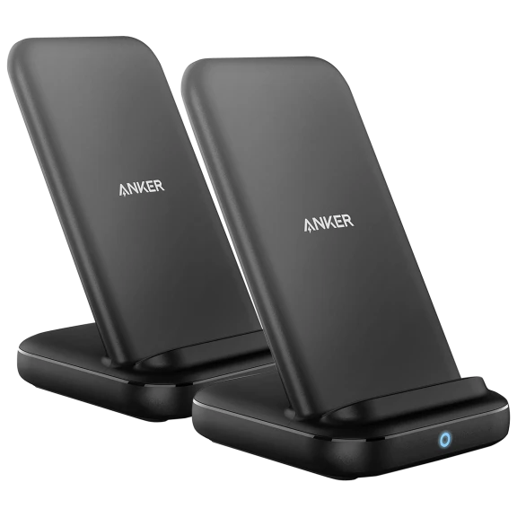 2-Pack: Anker PowerWave 10-Watt Charging Stand with 2 12-Watt USB Ports