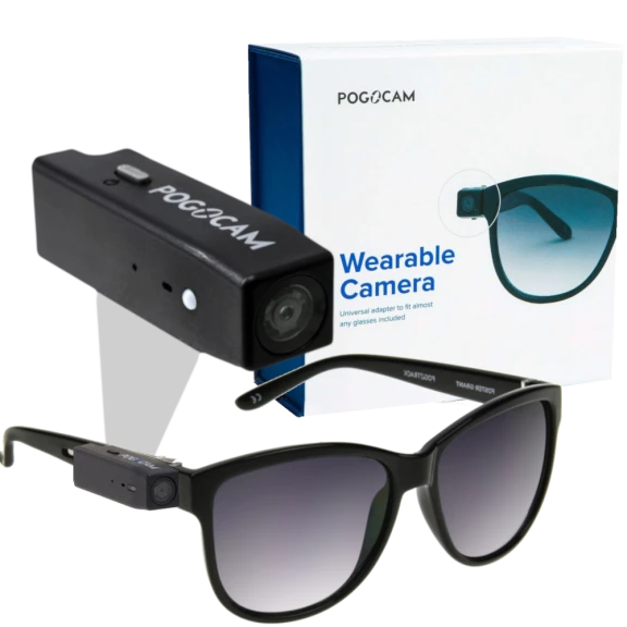 PogoCam Wearable HD Camera with 100% UV PogoTrack Sunglasses
