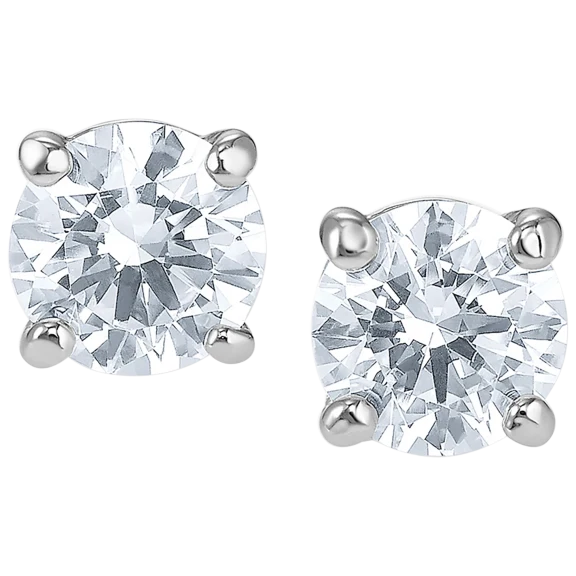 Swarovski Attract Round Cut Stud Pierced Earrings