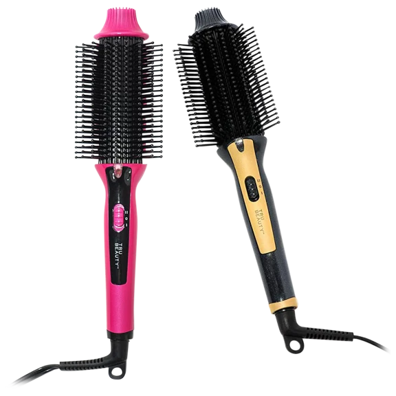 Tru Beauty 2-in-1 Hot Styling Brush, with Ionic Tourmaline Barrel