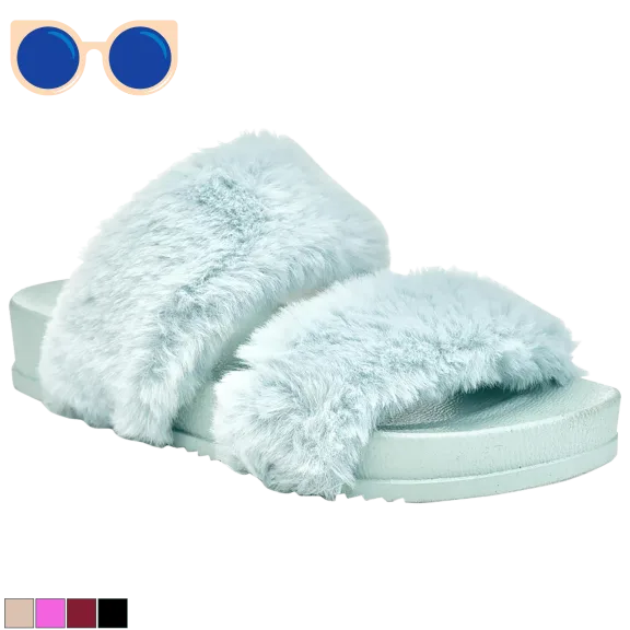 Henry Ferrera Dreamer Faux-Fur Slides