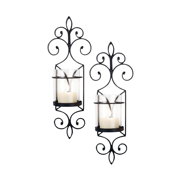Iron Wall Sconces 2-Piece Set