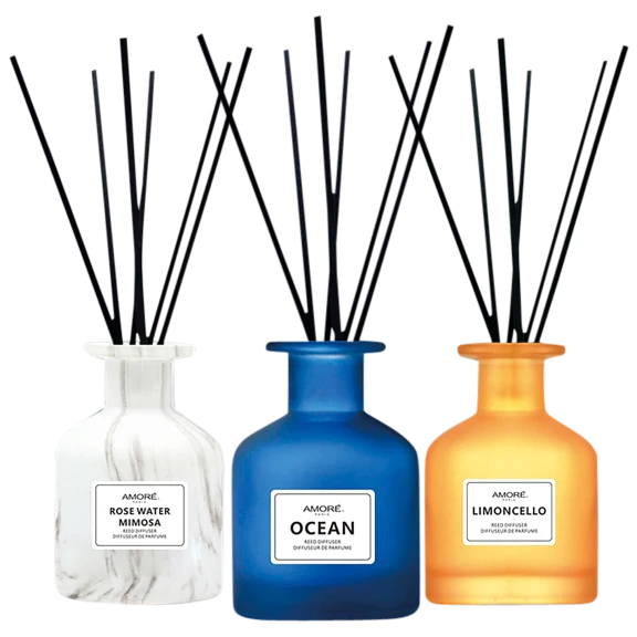 Amore Paris Premium Reed Diffusers and Air Freshener for Aesthetic Home Décor