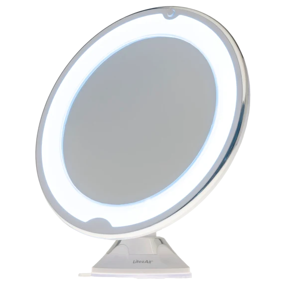 LitezAll Battery Powered Make-Up Mirror with Suction Cup Base