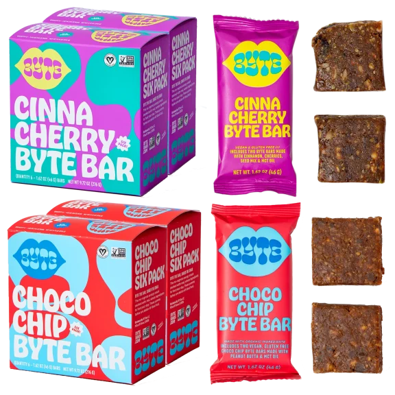 24-Pack: Byte Bars (Cinna Cherry and/or Choco Chip)