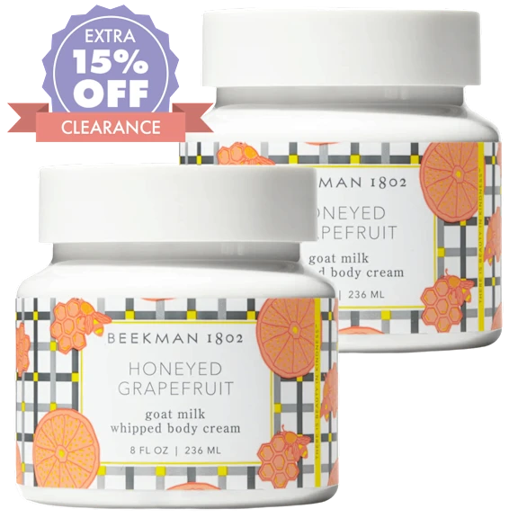 2-Pack: Beekman 1802 Honeyed Grapefruit Whipped Body Cream
