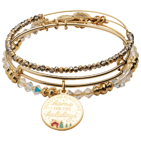 Alex and Ani 'There's No Place Like Home for the Holidays' Set of 3 Charm Bangle