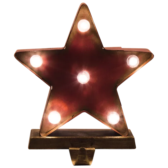 Glitzhome Marquee LED Star Stocking Holder
