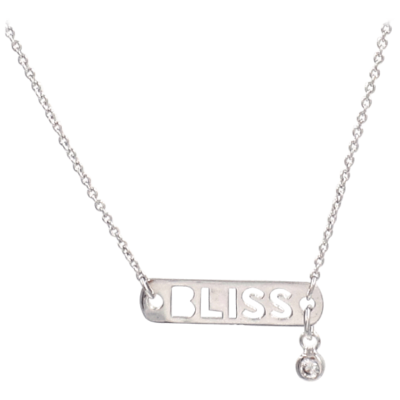 Savvy Cie "Bliss" Pendant Necklace in Rhodium Plated