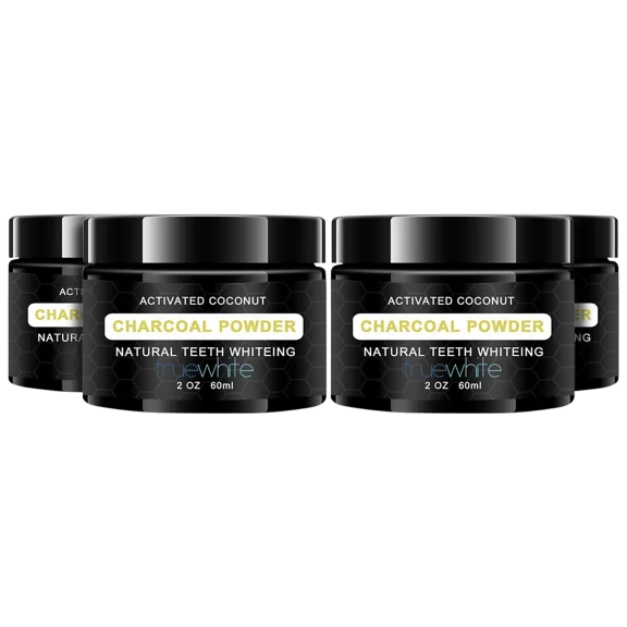 4-Pack: Truewhite Charcoal Teeth Whitening Powders