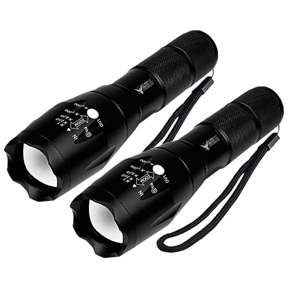 2-Pack EliteTac Tactical LED Flashlights