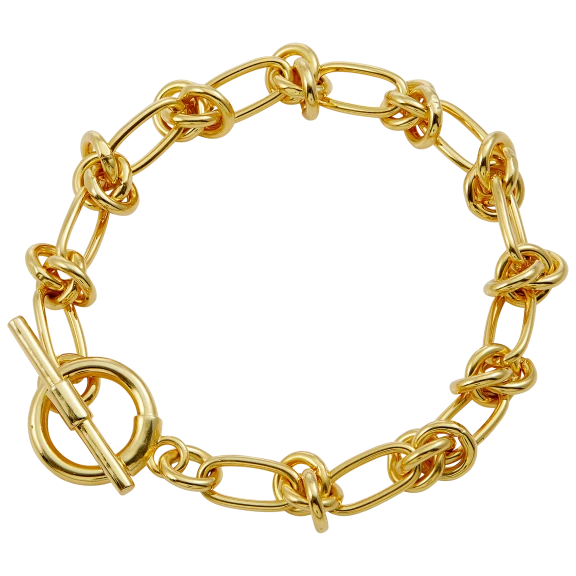 Savvy Cie Love Knot Paperclip Toggle Bracelet