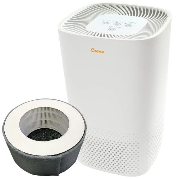 Crane UV True HEPA Air Purifier with Extra Filter