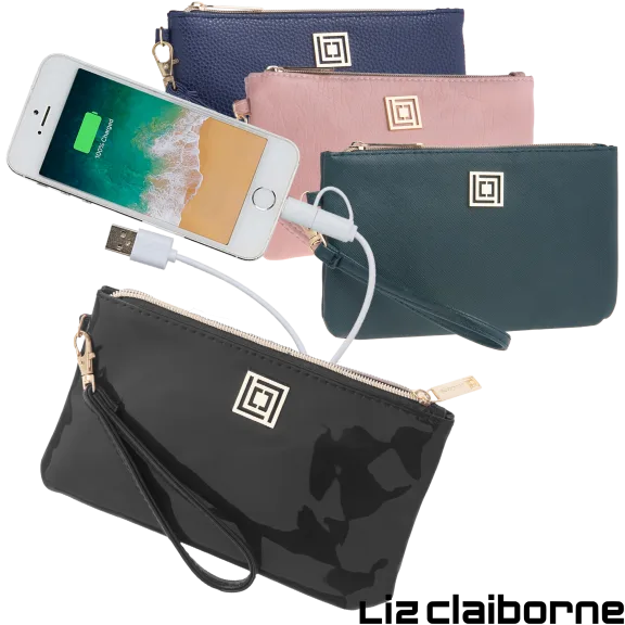 Vegan Leather Phone Charging Wristlets w/RFID Theft Protection by Liz Claiborne