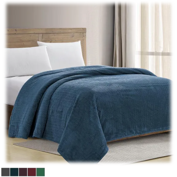 Noble House Superior Braided Plush Blanket