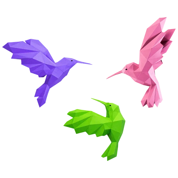 Papercraft World Hummingbirds Wall Art