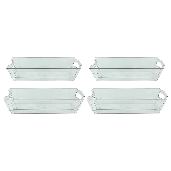 4-Pack: Kinetic Go Green Fridge/Drawer Bins 14.6in x 4.1in x 3.9in