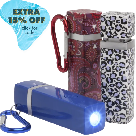 3-Pack: SecureBrite LED Lipstick Alarms