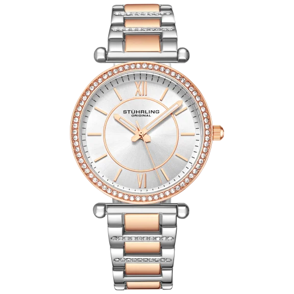Stührling Women's Aria 36mm Classic Bracelet Watch in Rose Gold-Tone