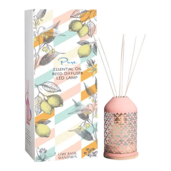 Essential Oil Diffuser Lamp Set with Reed Scented Sticks