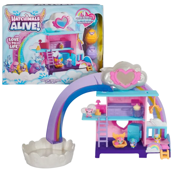 Hatchimals Water Hatch Nursery Playset with 4 Water Hatch Eggs
