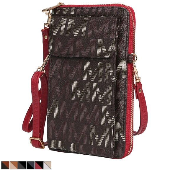 MKF Collection Cossetta Cell Phone Crossbody Wallet by Mia K
