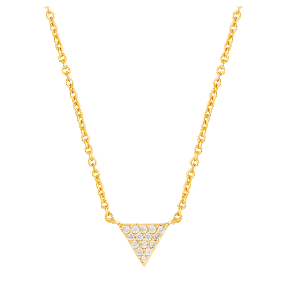 Sole du Soleil Lupine 18k Plated Mini Triangle Pendant Necklace