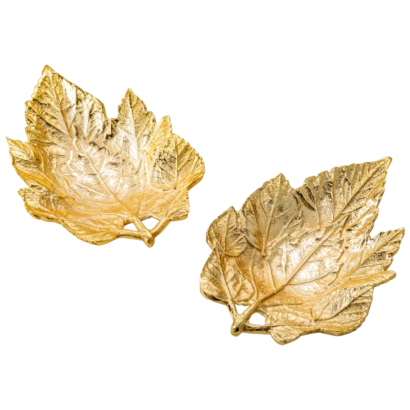 2-Pack: Classic Touch Gold Metal Leaves