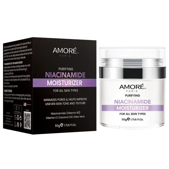 1 or 2-Pack: Amore Paris Niacinamide Facial Moisturizer Day Cream